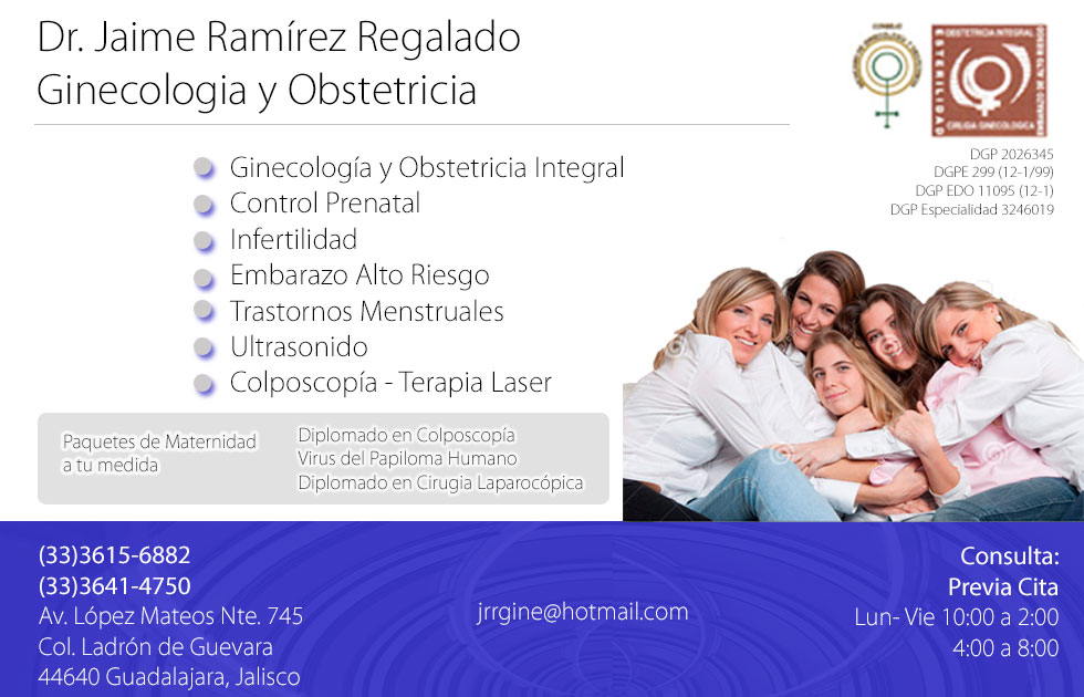 Dr. Jaime Ramirez Regalado Ginecologo Obstetra Guadalajara Jalisco Mexico